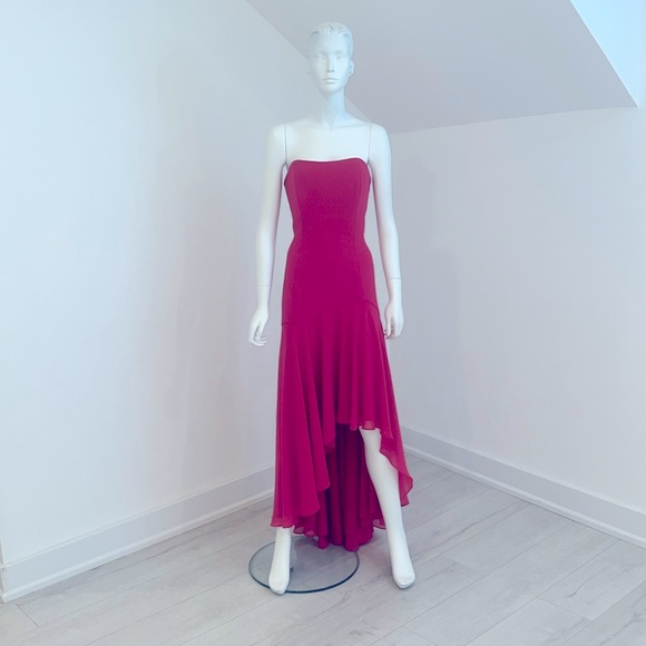 NWT SAMPLE SALE After Six Posie (muted Fuschia) size 10 Nu-georgette PRISTINE - Picture 1 of 7